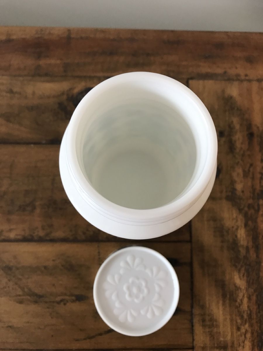 Bicchieri: Vintage Vorratsdose Milchglas – Usato da Rapperswil SG venduto da cosiba01 2