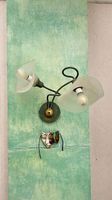 Doppelte Wandlampe antik gedreht
