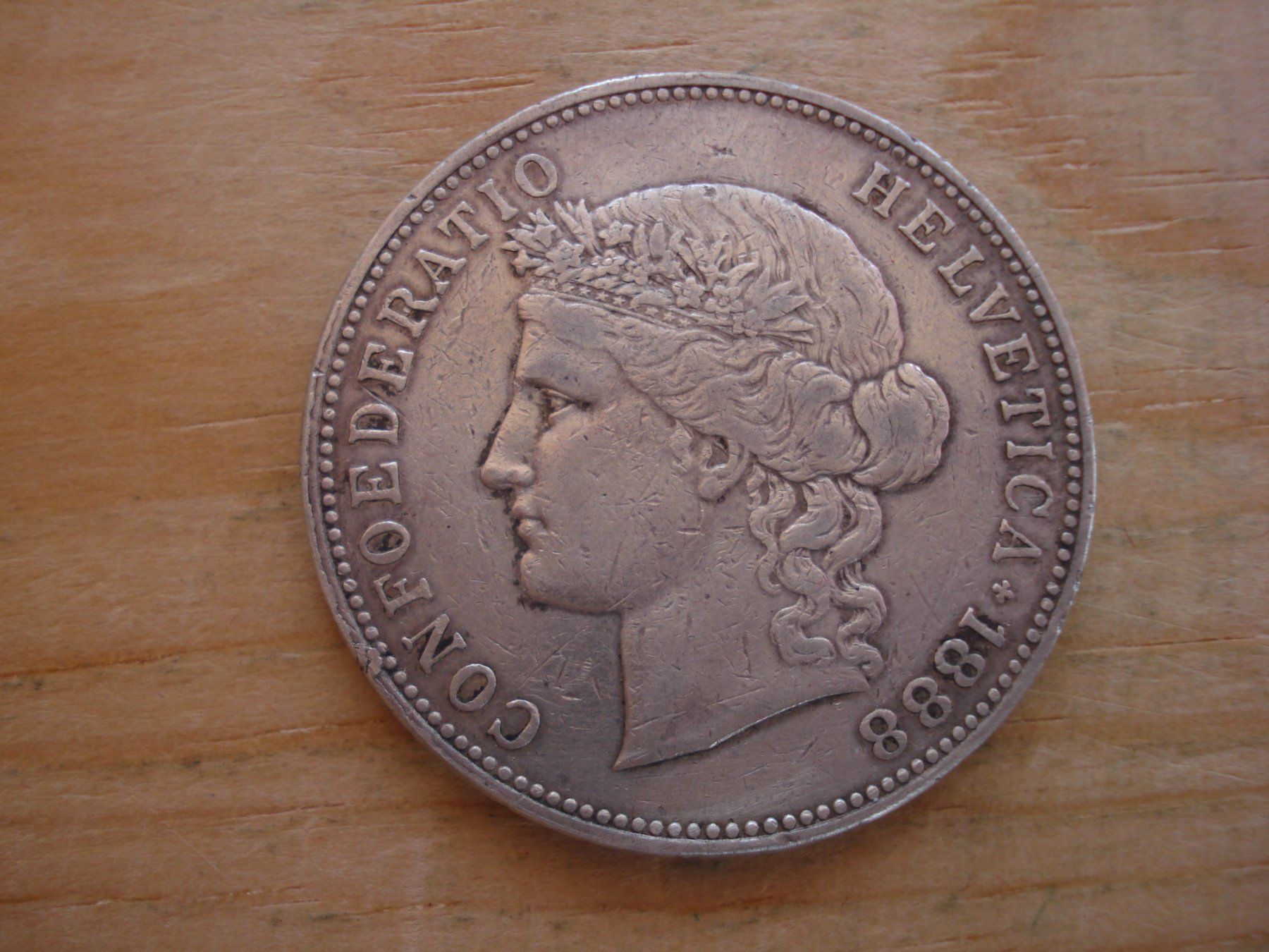 Tutti le monete: (C1) 5 Franken 1888 DOMINUS*** – Usato da Erlach venduto da Net-Coins