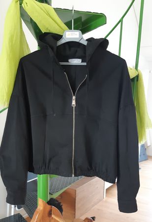 Jeans Jacke Blouson, schwarz, L