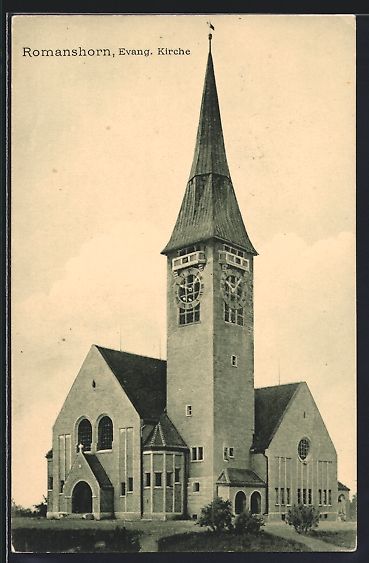 Cartoline postali: AK Romanshorn, Evang. Kirche – Usato da Berlin venduto da bartko-reher