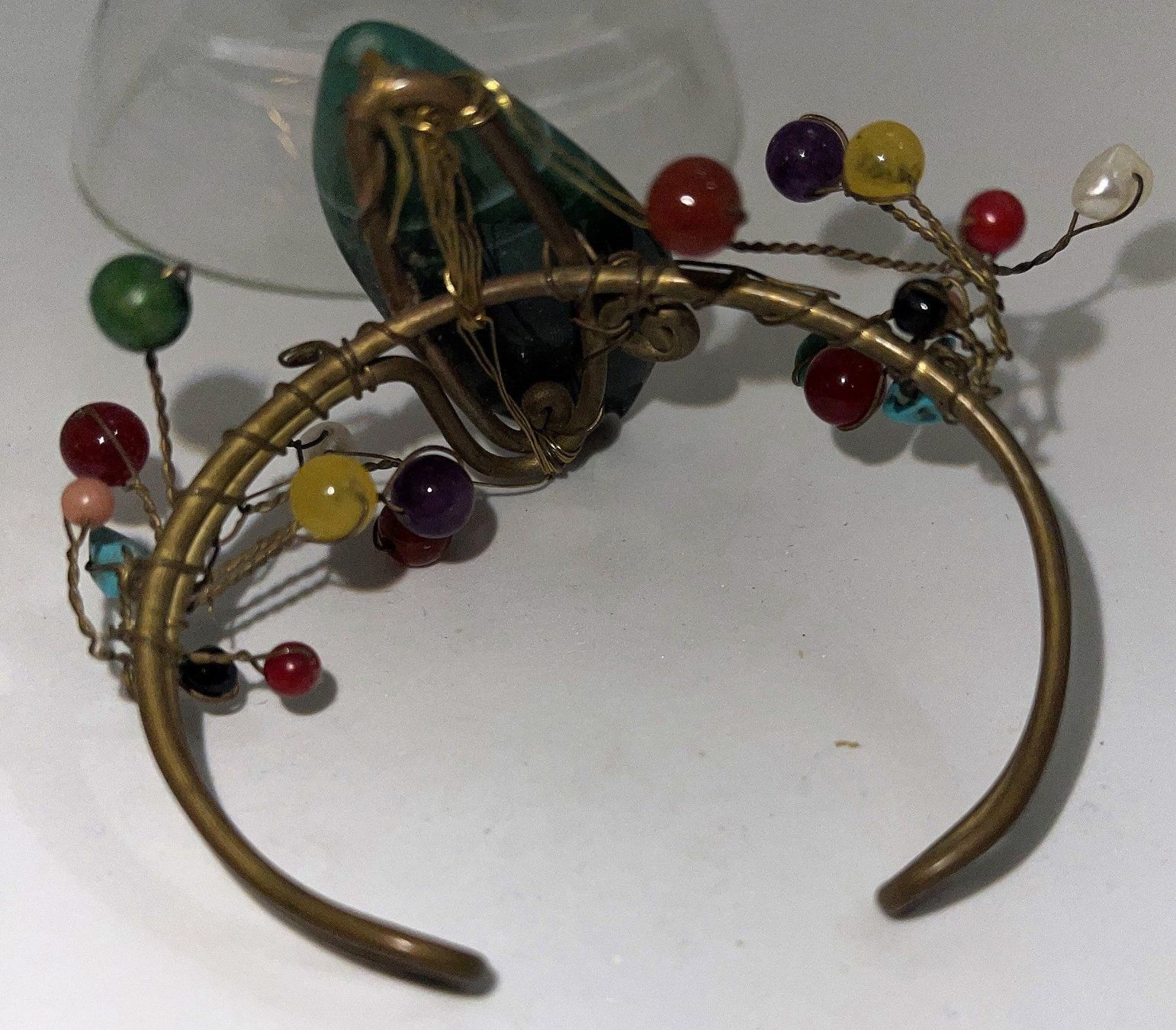 Bracciali & Braccialetti: Armreif mit Halbedelstein & Perlen (AR10) – Nuovo (secondo la descrizione) da Lutzenberg venduto da Pinschi01 3