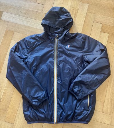 K-Way Regenjacke schwarz mit Kapuze guter Zustand