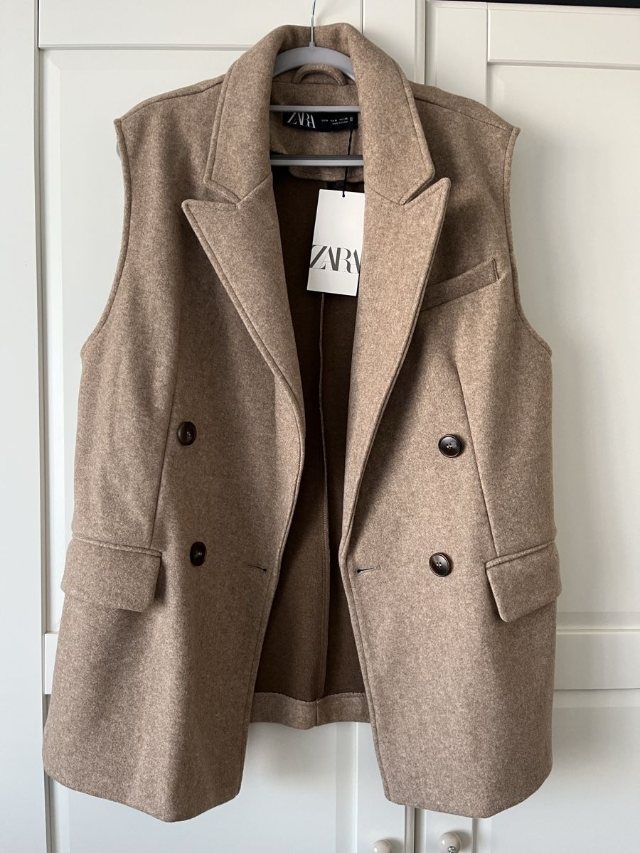 Zara Gilet & Giacche senza maniche: Lange taillierte Weste – Nuovo e nell'imballaggio originale da Allschwil venduto da eyl_bb8q