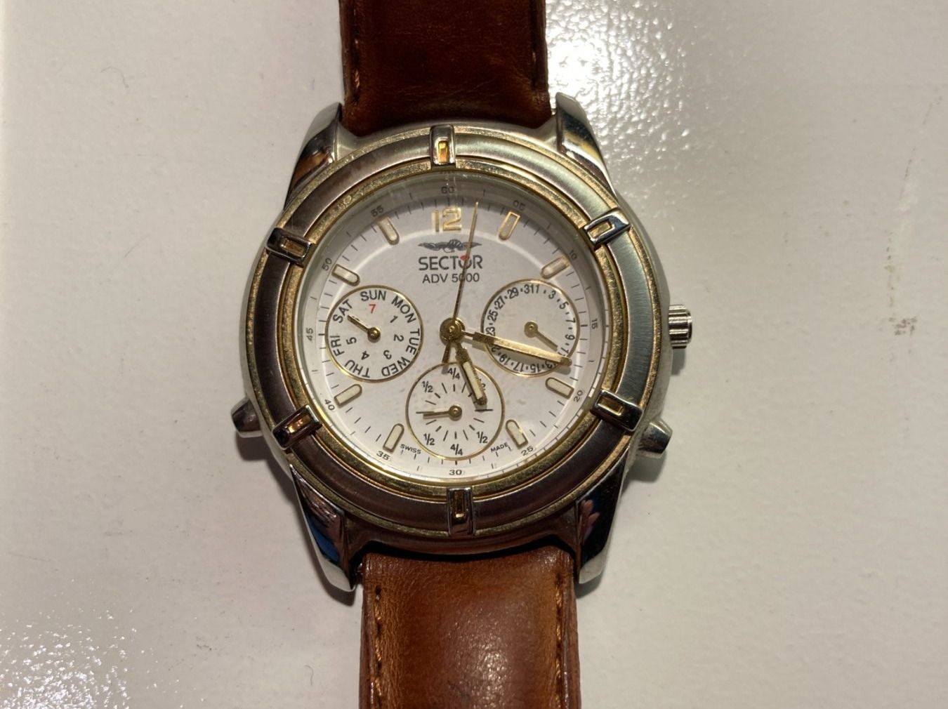 Sector Orologi: Sector ADV 5000 Herrenuhr Chronograph Lederarmband – Usato da Zwingen venduto da Hugom