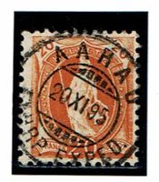 Helvetia debout 66D Vollstempel Aarau