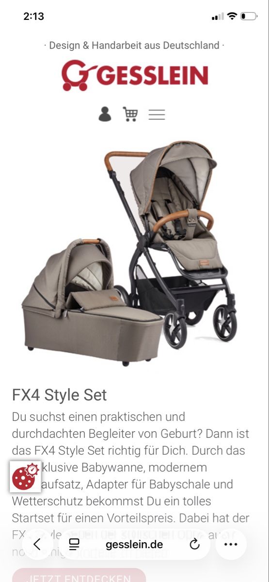 Gesslein Carrozzine: Gesslein Kinderwagen – Usato da Sarnen venduto da sches15 3