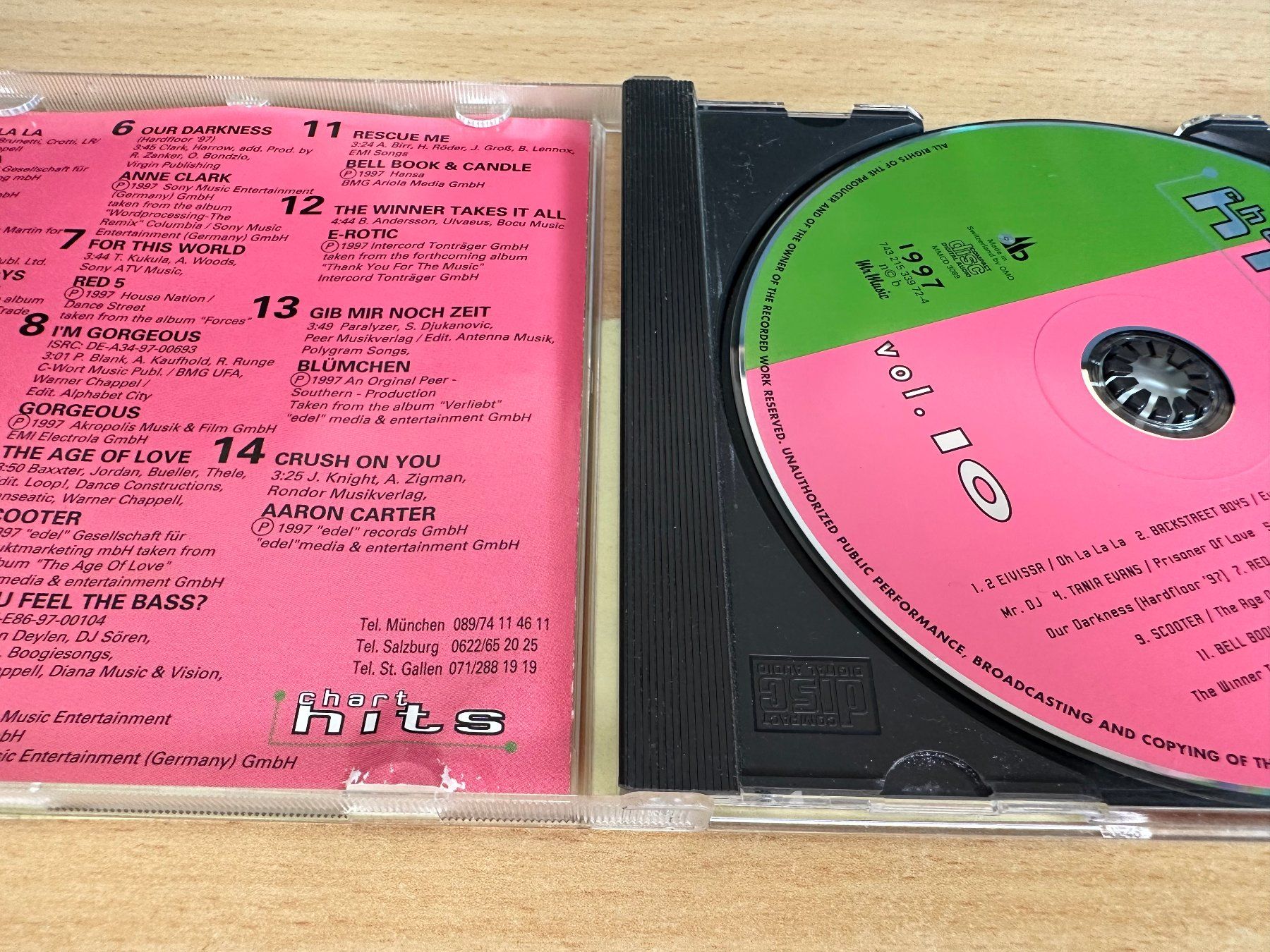 CD: Various – Chart Hits Vol. 10 1997 – Usato da Rikon im Tösstal venduto da Alpenmutz 2