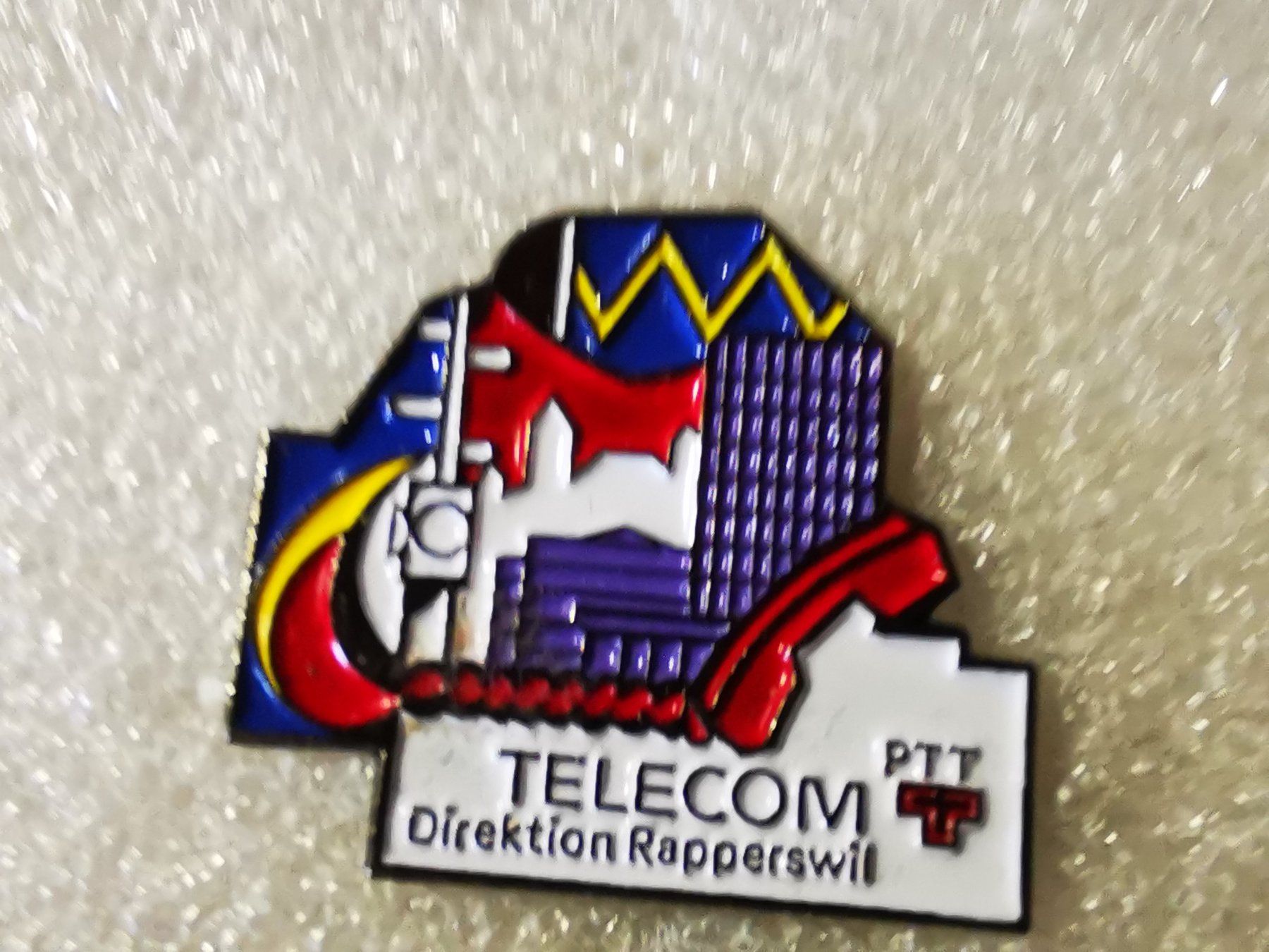 Placchette & Badge: Ansteckpin 157: PTT Telecom Rapperswil – Usato da Oppligen venduto da Pin-Fall-Shop