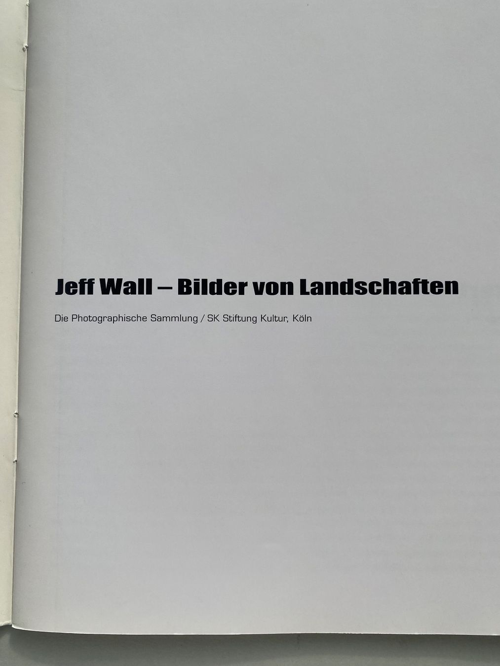 Libri: Jeff Wall - Bilder von Landschaften Buch – Usato da Zürich venduto da lesgarcons 1
