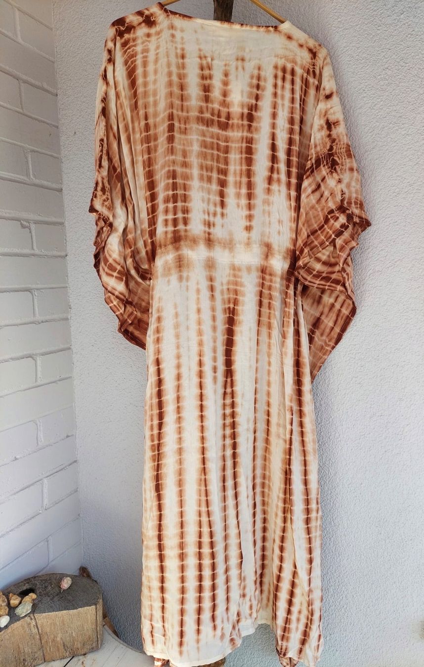 Tuniken: Boho-Chic Tie-Dye Kaftan – Free Size | Handmade & Unique – Neu und originalverpackt aus Chiasso von Pat_chuli 1
