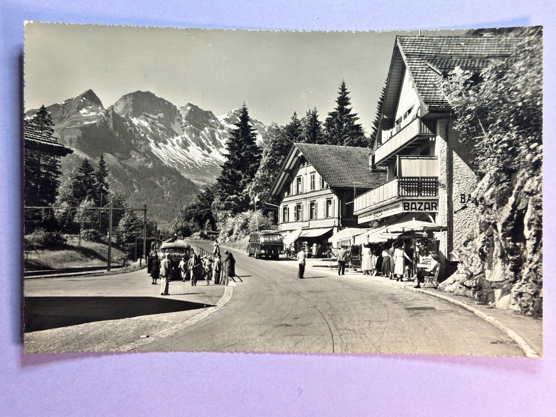 Cartoline postali: Brünigpasshöhe - belebt - Oldtimer – Usato da Steg VS venduto da danwer74