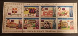 10 x Kleinbogen 75 Jahre F.C. Barcelona - Fussball 1974