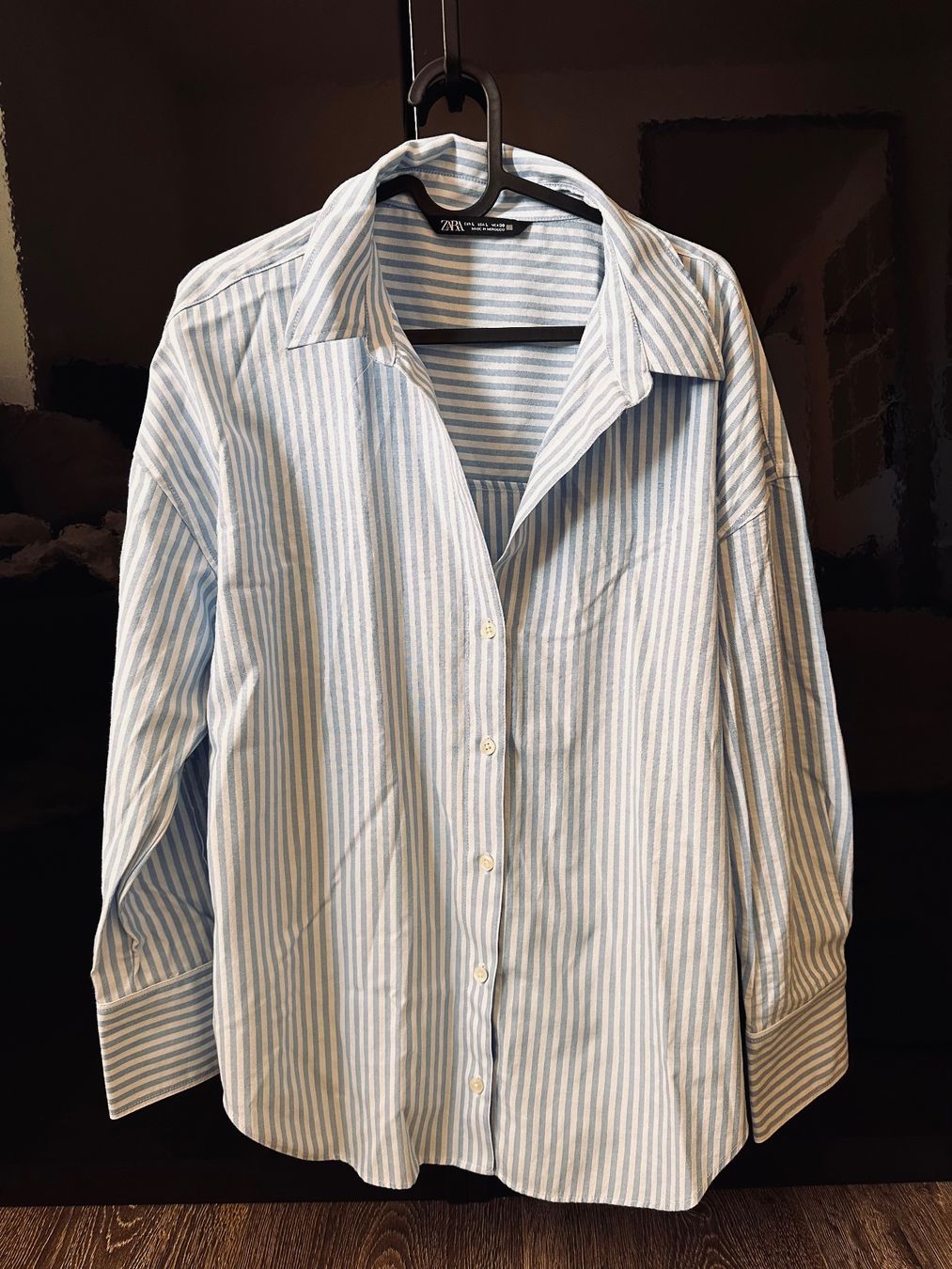 Zara Blusen: Zara Hemd Bluse Gr. L blau-weiss gestreift – Gebraucht aus Dübendorf von bol_h67v
