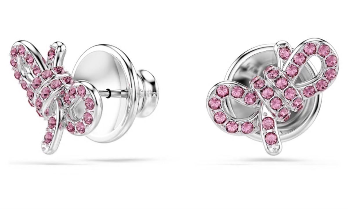 Swarovski Orecchini pendenti & Orecchini a lobo: Swarovski Ohrstecker rosa Schleife – Nuovo (secondo la descrizione) da Zürich venduto da Koller.S 2