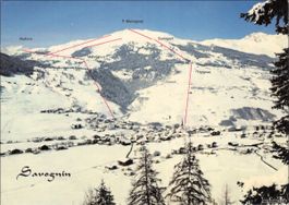 Savognin GR // ca. 1975 Skigebiet Piz Martegnas // Winter