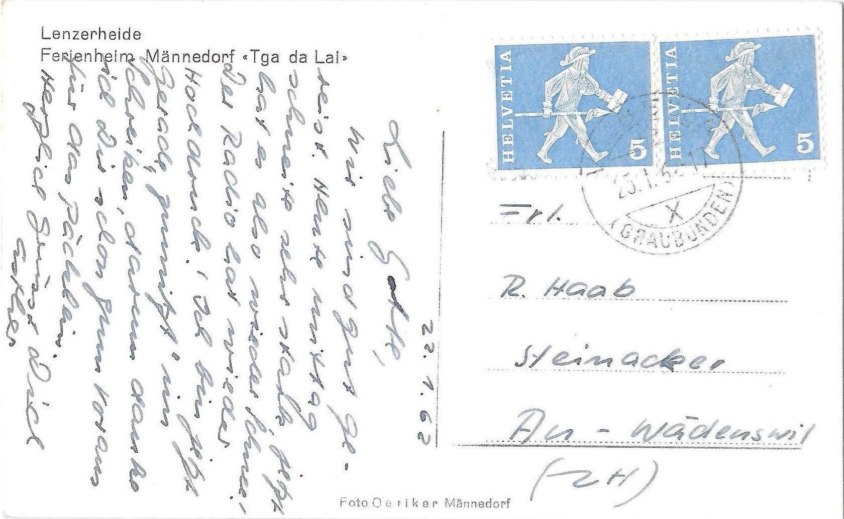 Cartes postales: Lenzerheide Ferienheim Männedorf – D'occasion à Olten par clotaldi 1