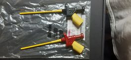 Klemmprüfspitzen mit 4mm-Buchse rot+schwarz, 1 Paar