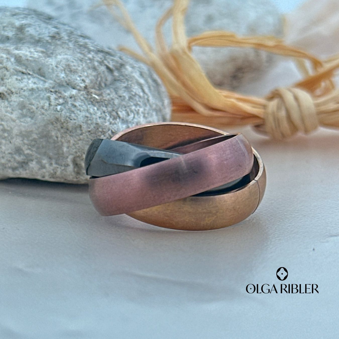 Olga Ribler Ringe: Edelstahl Trinity 10 mm  Ring 3farbig Grösse 60 – Neu (gemäss Beschreibung) aus Luzern von byolgaribleroutlet 3
