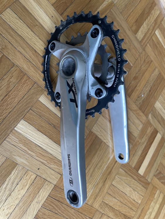 Pédalier Trois Pièces Ancien Vélo Sans Marque - Occasion - À Restaurer