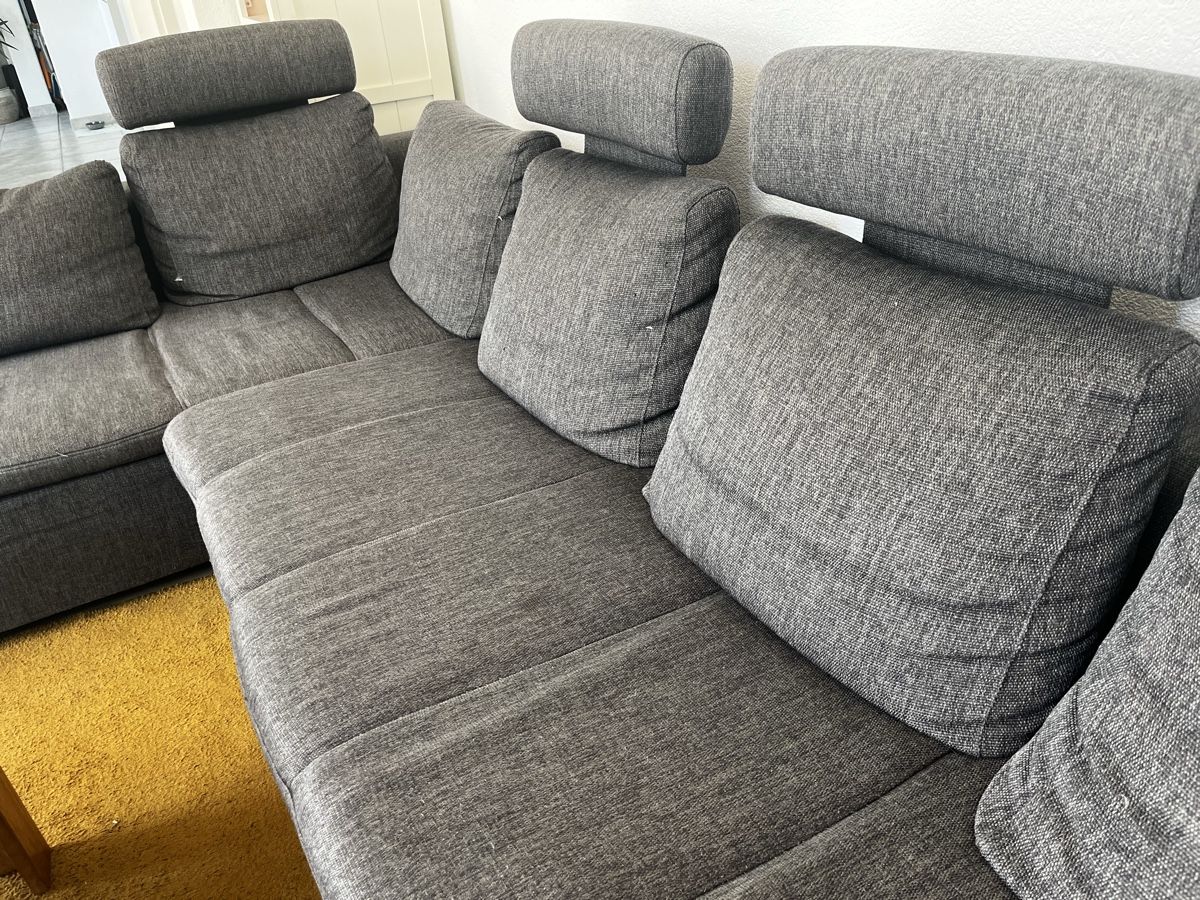 Divani: Ecksofa Stoff dunkelgrau mit Récamiere gebraucht – Usato da Holziken venduto da SAS82 2