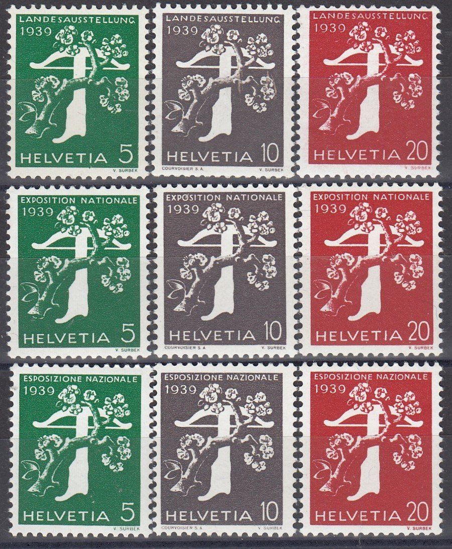 Alle Briefmarken: 228-234** beide Papiervarianten, geriffelter + glatter Gummi – Neu (gemäss Beschreibung) aus Spreitenbach von Lienbi01 1