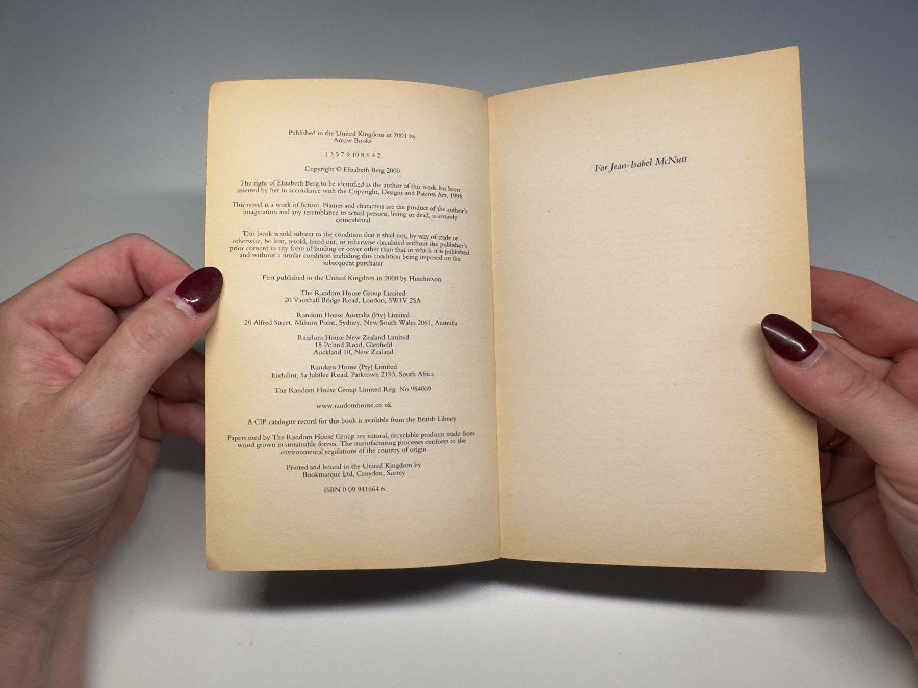 Libri: NOVEL: Elizabeth Berg, Open house – Usato da Grosswangen venduto da English_books 2