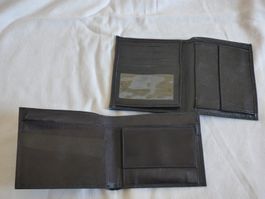 2 schwarze Portmonnaies