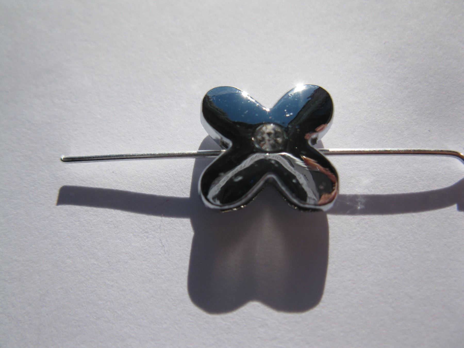 Perle (finte): 5 Metallperlen 12mm, Schiebeperle X mit Strass 2 in 1, – Nuovo e nell'imballaggio originale da St. Margarethen TG venduto da LuanaKa 2