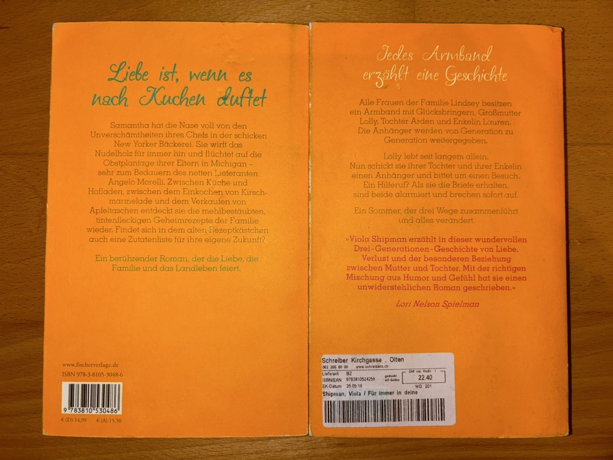 Livres: 2 Viola Shipman Romane – D'occasion à Zunzgen par Ebnet12 1