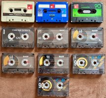10 Audio Kassetten BASF, Diverse,  Gebraucht, Vintage