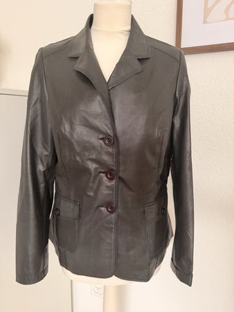 Lederblazer Gr. S 7eleven Lammleder braun  butterweich