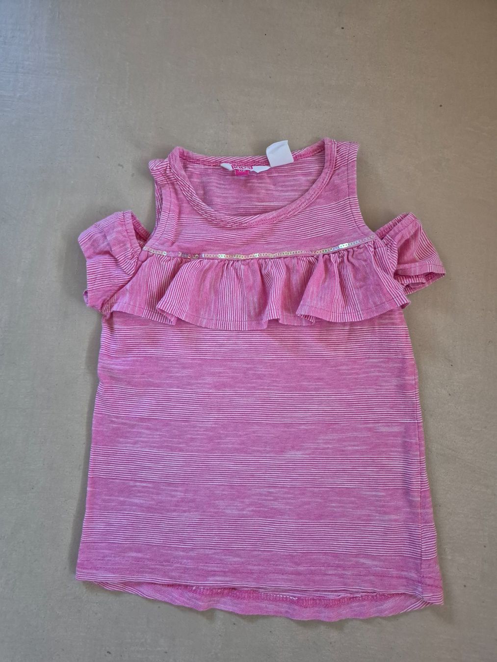 Camicette, T-shirt & Top: Shirt rosa/weiss gestreift, Gr. 110 – Usato da Dietikon venduto da grafad