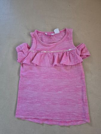 Shirt rosa/weiss gestreift, Gr. 110