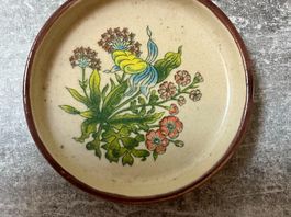 Keramik Schale mit Blumenmuster, Deko, Vintage, Top!