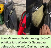 Dünne 2-3cm Dämmung Mineralwolle / Steinwolle