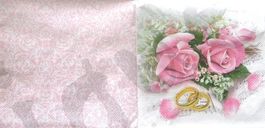Serviette rosen und ringe (b268) 3Stk.
