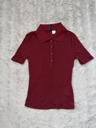 Damen Polo Shirt Dunkelrot Grösse S guter Zustand