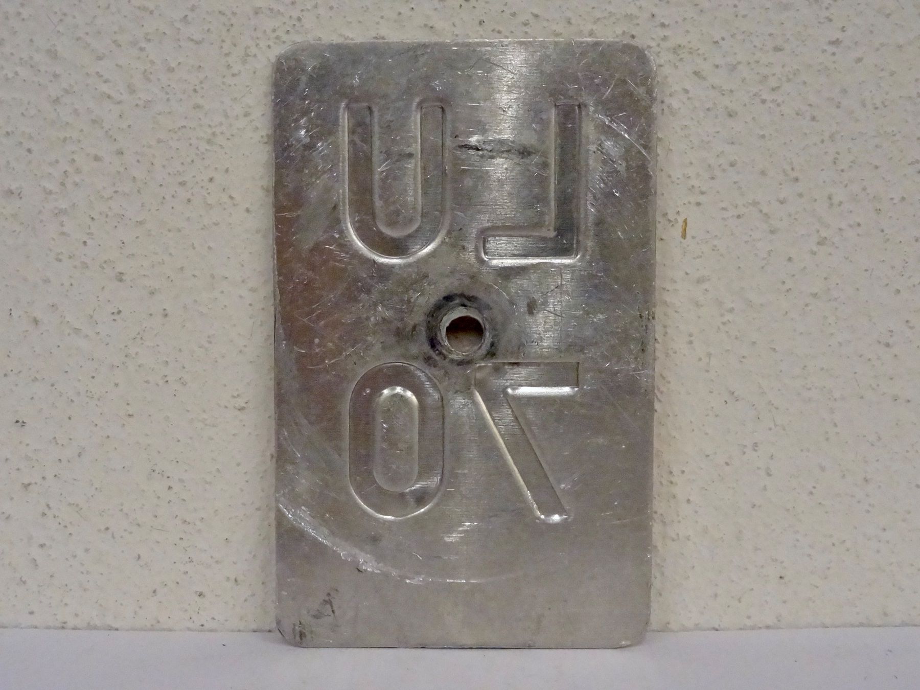 Insegne: LU 70 VELONUMMER - FAHRRADSCHILD – Usato da Kerzers venduto da zimmergruen 1