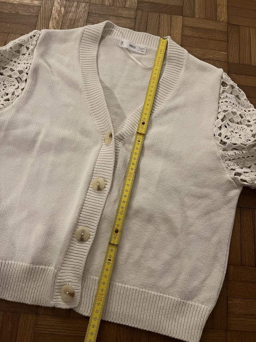 Mango Pullover & Sweatshirts: Strickjacke Mango Gr. M Spitzenärmeln 100% Baumwolle – Gebraucht aus Zürich von MrsWollishofen 4