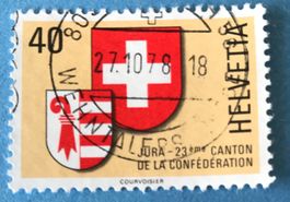 Nr.621 mit Stempel   Kanton Jura Wappen 1978  