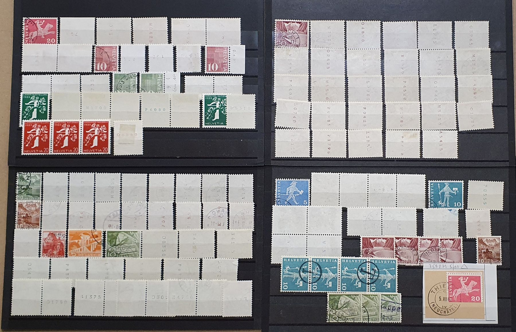 Tutti i francobolli: Lot Rollenmarken mit Kontroll-Nr. – Usato da Kreuzlingen venduto da Rschweiz1