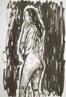 Gr. Tusche Zeichnung: Ink side