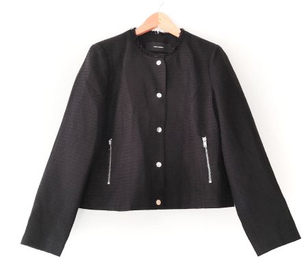 VERA MODA Tweed Struktur Blazer Jacke schwarz Gr.40