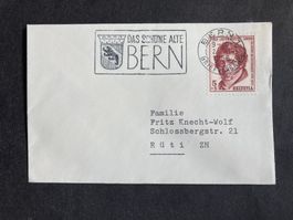 Schweiz 1956 Neujahrsgruss PJ 55 Briefli 5 Rp BERN 1 2.1.56