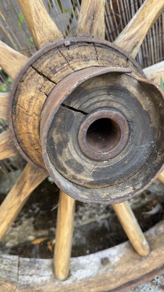 Carrozze: Antikes Wagenrad Holz Eisen   – Usato da Thunstetten venduto da Specht71 3
