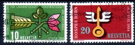 1954 ZWEI WERBE- UND GEDENKMARKEN GESTEMPELT - MA373