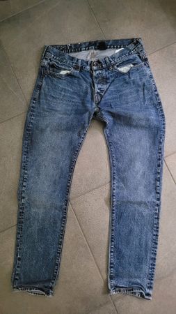 Herren Slim Fit Jeans Gr. 34/32, Slim Low Waist Denim