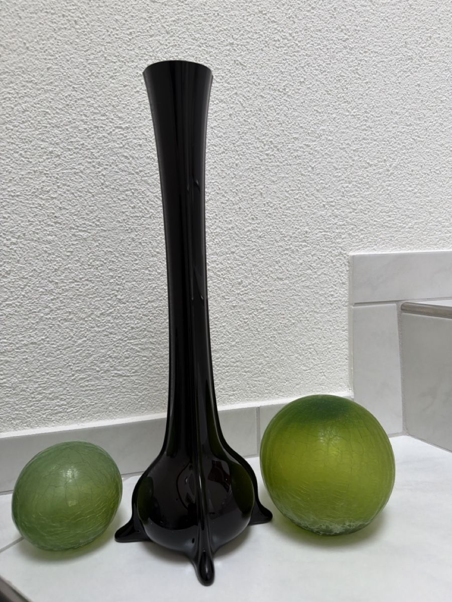 Vasi & Recipienti: Glasvase, Vintage, schwarz. – Usato da Biberist venduto da Momo33 1