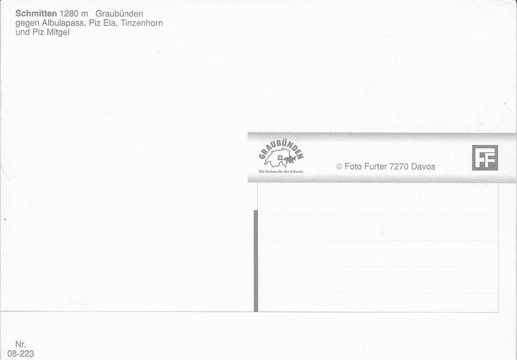 Cartoline postali: Schmitten gegen Albulapass GR – Nuovo (secondo la descrizione) da Rothrist venduto da Stranglehold 1